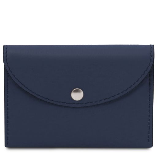 Leather Business Card / Credit Card Holder Dark Blue TL142417