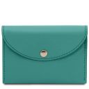 Leather Business Card / Credit Card Holder Turquoise TL142417