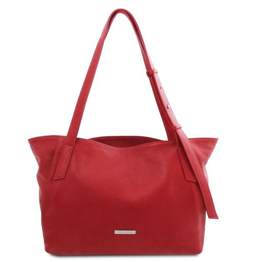 TL Bag Soft Leather Shopping bag Lipstick Red TL142230