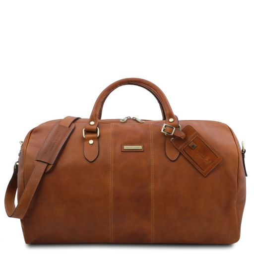 Lisbona Travel Leather Duffle bag Large Size Natural TL141657