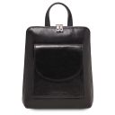 Paris Small Leather Backpack for Women Black TL142410