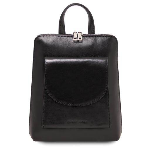 Paris Small Leather Backpack for Women Black TL142410