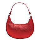 Pixie Metallic Leather Handbag With Chain Strap Lipstick Red TL142413