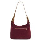 Sierra Suede Leather Shoulder bag Bordeaux TL142419