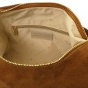 Sierra Borsa a Spalla in Pelle Scamosciata Cognac TL142419