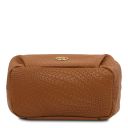 Nora Handtasche aus Weichem Geprägtem Leder Cognac TL142412