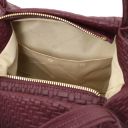 Nora Handtasche aus Weichem Geprägtem Leder Bordeaux TL142412