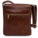 Jimmy Leather Crossbody bag for men With Front Pocket Коричневый TL141407