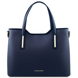 Olimpia Sac Cabas en Cuir Bleu foncé TL141412