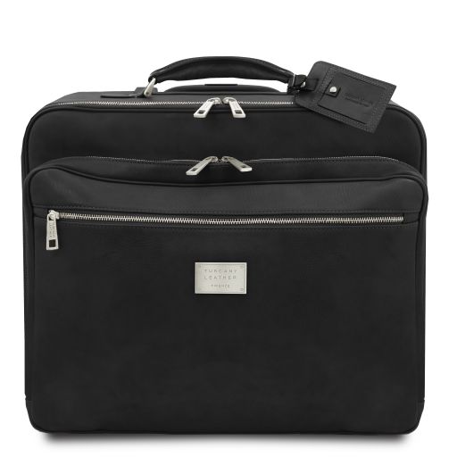 Varsavia Pilot Case en Cuir Avec Deux Roulettes Noir TL141888