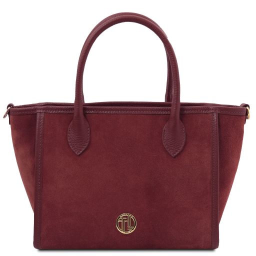 Willow Borsa a Mano in Pelle Scamosciata Bordeaux TL142425