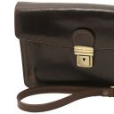 Tommy Exclusive Leather Handy Wrist bag for man Dark Brown TL140246