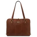 Ravenna Esclusiva Borsa da Lavoro per Donna in Pelle Marrone TL142426