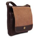 Jimmy Sac Pour Homme en Cuir Avec Poche Frontale Marron foncé TL141407