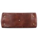 Lisbona Borsone da Viaggio in Pelle - Misura Grande Marrone TL40121