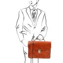 Alessandria Borsa Porta Computer TL SMART Multiscomparto in Pelle Miele TL142440