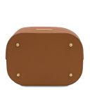 Panarea Borsa Secchiello in Pelle ed Esclusivo Portafogli in Pelle zip Around Cognac TL142443