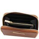 Panarea Borsa Secchiello in Pelle ed Esclusivo Portafogli in Pelle zip Around Cognac TL142443
