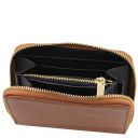 Panarea Borsa Secchiello in Pelle ed Esclusivo Portafogli in Pelle zip Around Cognac TL142443