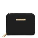 Panarea Borsa Secchiello in Pelle ed Esclusivo Portafogli in Pelle zip Around Nero TL142443