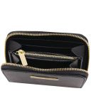 Panarea Sac Seau Pour Femme en Cuir et Elégant Portefeuille en Cuir Entièrement Zippée Noir TL142443