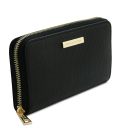 Maddalena Borsa Secchiello in Pelle ed Esclusivo Portafogli in Pelle zip Around Nero TL142444