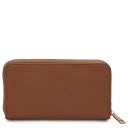 Maddalena Borsa Secchiello in Pelle ed Esclusivo Portafogli in Pelle zip Around Cognac TL142444