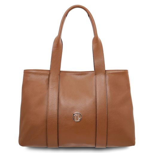 Callie Borsa al Hombro en Piel Suave Cognac TL142415