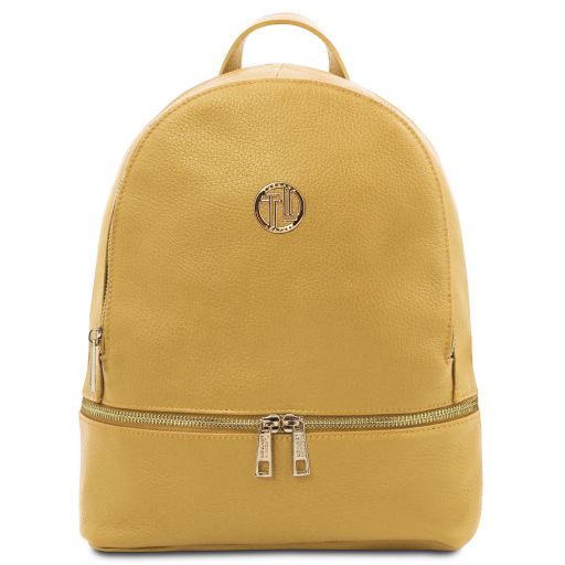 TL Bag Mochila en Piel Suave Amarillo pastel TL142280