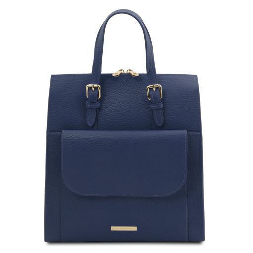 TL Bag Leather Backpack for Women Dark Blue TL142211