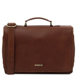 Mantova Leather Multi Compartment TL SMART Briefcase With Flap Коричневый TL142068