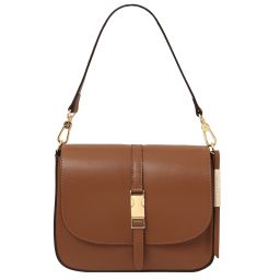 Nausica Leather Shoulder bag Cognac TL141598