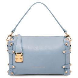 Praline Soft Leather Duffle bag Light Blue TL142422