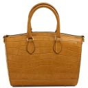 Layla Bolso a Mano en Piel Efecto Coco Caramelo TL142398