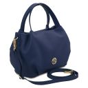 Nora Handtasche aus Weichem Leder Dunkelblau TL142372
