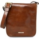 TL Messenger Two Compartments Leather Shoulder bag Honey TL141255