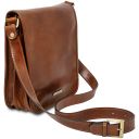 TL Messenger Two Compartments Leather Shoulder bag Honey TL141255