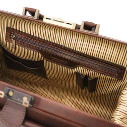 Leonardo Elegante Bolso de Doctor en Piel Marrón TL142342