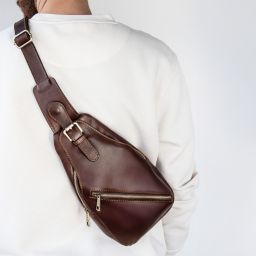 Kevin Leather Crossover bag Brown TL142423