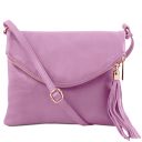 TL Young bag Schultertasche aus Leder mit Quasten Lilla TL141153