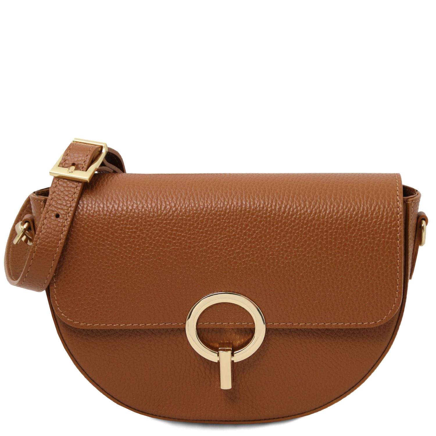 Borsa a tracolla in pelle Cognac