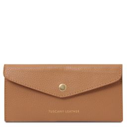 Cartera Tipo Sobre en Piel Caramelo TL142322