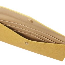 Leather Envelope Wallet Pastel yellow TL142322