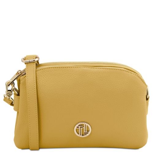 Lily Soft Leather Shoulder bag Pastel yellow TL142375