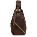 Kevin Brusttasche aus Leder Dunkelbraun TL142423