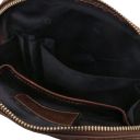 Mark Praktische Umhängetasche aus Leder Dunkelbraun TL142428