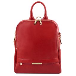 TL Bag Sac à dos Pour Femme en Cuir Souple Rouge Lipstick TL141376