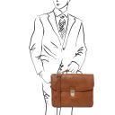 Alessandria TL SMART Multifach-Notebooktasche aus Leder Natural TL142067