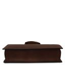 Palermo Leather Briefcase 3 Compartments for Women Dark Brown TL142452
