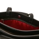 Palermo Leather Briefcase 3 Compartments for Women Black TL142452